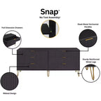 Ensemble 3 pièces Manhattan Comfort Dumbo comprenant une commode à 5 tiroirs, une commode à 6 tiroirs et une table de chevet
