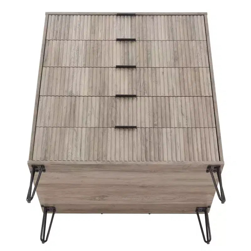 Ensemble 3 pièces Manhattan Comfort Dumbo comprenant une commode à 5 tiroirs, une commode à 6 tiroirs et une table de chevet