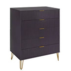 Ensemble 3 pièces Manhattan Comfort Dumbo comprenant une commode à 5 tiroirs, une commode à 6 tiroirs et une table de chevet