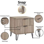 Ensemble 3 pièces Manhattan Comfort Dumbo comprenant une commode à 5 tiroirs, une commode à 6 tiroirs et une table de chevet