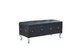 Tufted Storage Ottoman Bench For Bedroom End Of Bed Large Upholstered Storage Benches Footrest With Crystal Buttons For Living Room Entryway