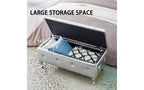 Banc de rangement capitonné pour chambre à coucher, bout de lit, grands bancs de rangement rembourrés, repose-pieds avec boutons en cristal pour salon et entrée