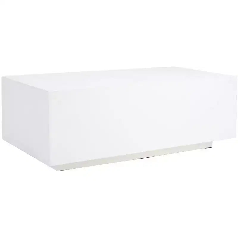 Table basse Ezro en faux béton - Blanc - Safavieh