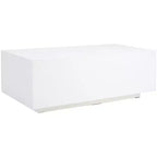 Table basse Ezro en faux béton - Blanc - Safavieh