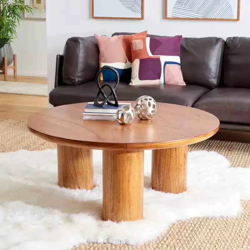 Table basse ronde Mork à 3 pieds - COF6604 - Safavieh
