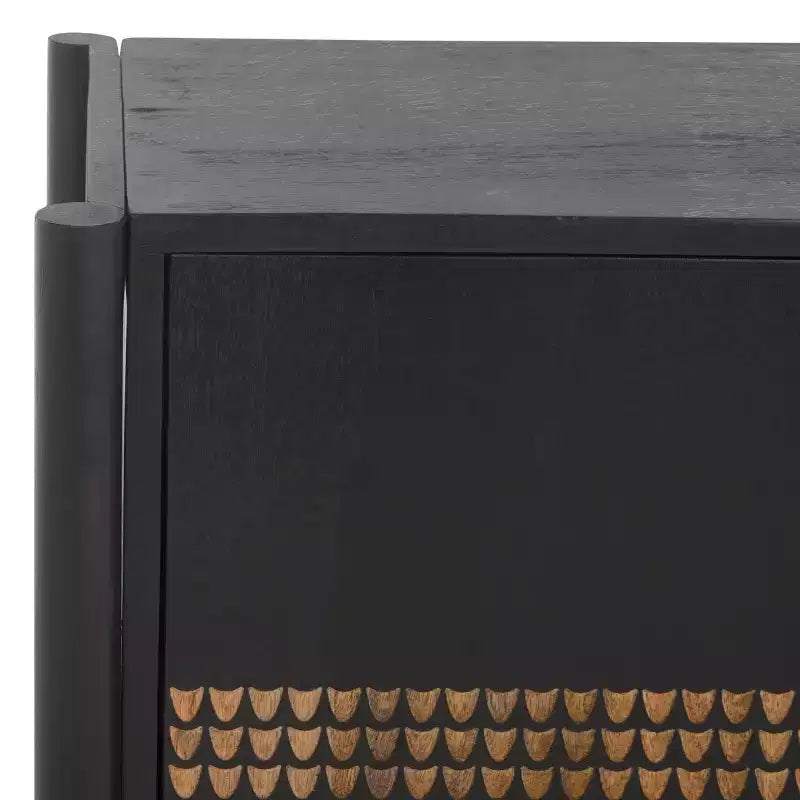 Meuble TV 2 étagères Errington - MED9000 - Noir/Naturel - Safavieh