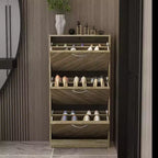 Meuble à Chaussures d'Entrée Famapy à 3 Niveaux avec Tiroirs Rabattables