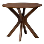 Ensemble de salle à manger 5 pièces Baxton Studio Linnet en bois et rotin de style moderne du milieu du siècle