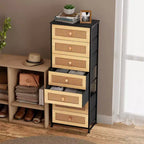 Crestlive Products Commode haute pour chambre à coucher, tour de rangement en tissu à 7 tiroirs pour chambre à coucher.