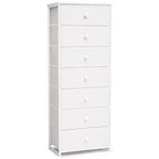 Crestlive Products Commode haute pour chambre à coucher, tour de rangement en tissu à 7 tiroirs pour chambre à coucher.