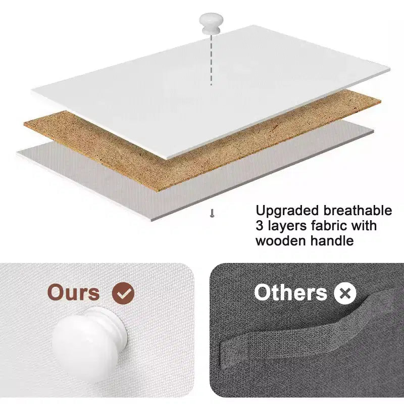 Crestlive Products Commode haute pour chambre à coucher, tour de rangement en tissu à 7 tiroirs pour chambre à coucher.