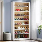 Lantine 8-Tier Wooden Freestanding Shoe Rack
