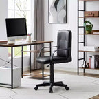 VECELO Chaise de bureau à domicile avec accoudoirs, hauteur réglable à mi-dossier