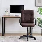 VECELO Chaise de bureau à domicile avec accoudoirs, hauteur réglable à mi-dossier