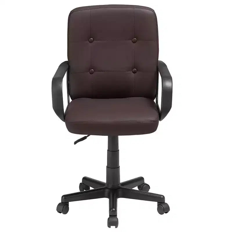 VECELO Chaise de bureau à domicile avec accoudoirs, hauteur réglable à mi-dossier