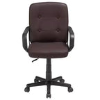 VECELO Chaise de bureau à domicile avec accoudoirs, hauteur réglable à mi-dossier