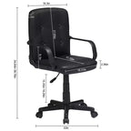 VECELO Chaise de bureau à domicile avec accoudoirs, hauteur réglable à mi-dossier