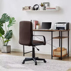VECELO Chaise de bureau à domicile avec accoudoirs, hauteur réglable à mi-dossier