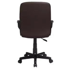 VECELO Chaise de bureau à domicile avec accoudoirs, hauteur réglable à mi-dossier