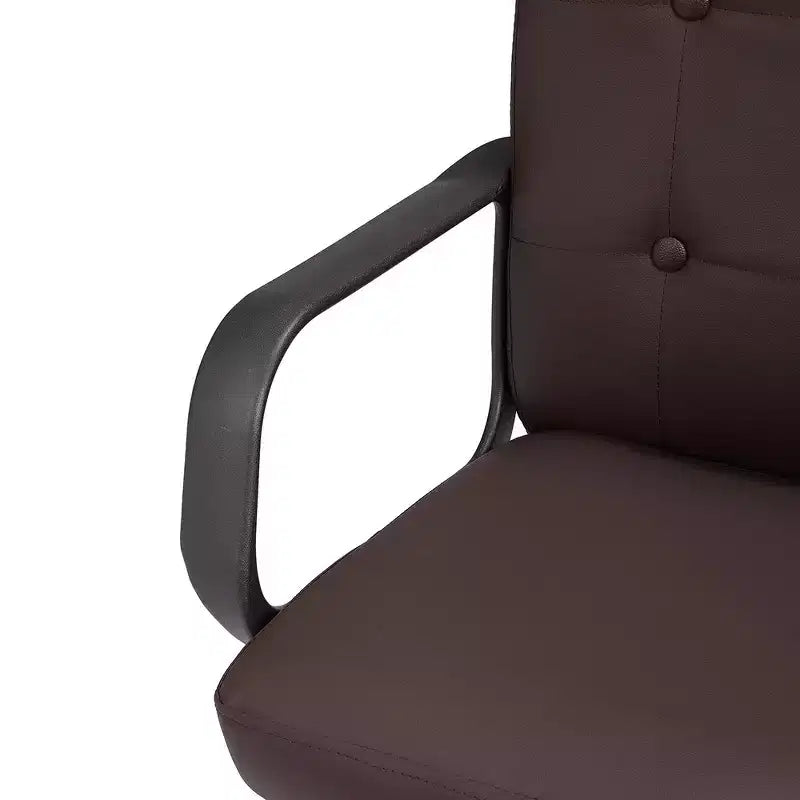 VECELO Chaise de bureau à domicile avec accoudoirs, hauteur réglable à mi-dossier