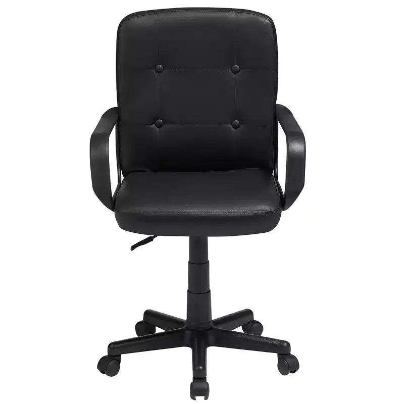 VECELO Chaise de bureau à domicile avec accoudoirs, hauteur réglable à mi-dossier