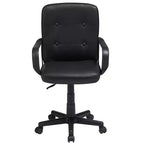 VECELO Chaise de bureau à domicile avec accoudoirs, hauteur réglable à mi-dossier