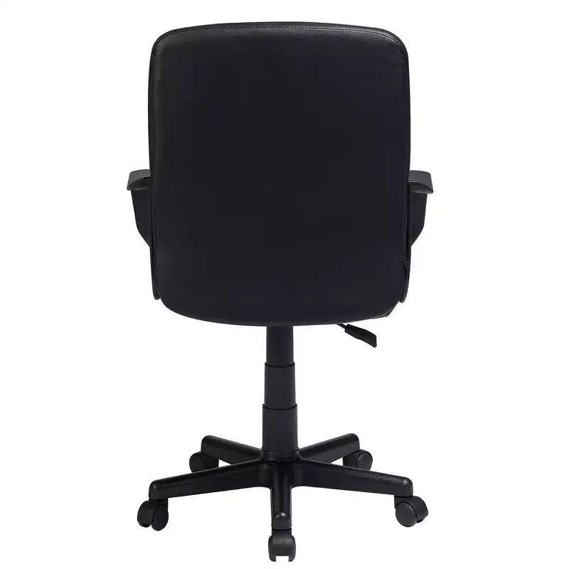 VECELO Chaise de bureau à domicile avec accoudoirs, hauteur réglable à mi-dossier