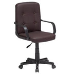 VECELO Chaise de bureau à domicile avec accoudoirs, hauteur réglable à mi-dossier