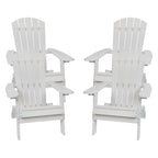 Chaise Adirondack pliante en polyrésine pour l'intérieur/l'extérieur (lot de 4)
