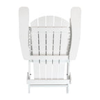 Chaise Adirondack pliante en polyrésine pour l'intérieur/l'extérieur (lot de 4)