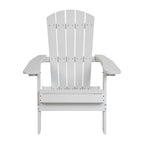 Chaise Adirondack pliante en polyrésine pour l'intérieur/l'extérieur (lot de 4)