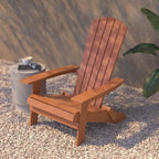 Chaise Adirondack pliante en polyrésine pour l'intérieur/l'extérieur (lot de 4)