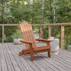 Chaise Adirondack pliante en polyrésine pour l'intérieur/l'extérieur (lot de 4)