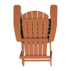 Chaise Adirondack pliante en polyrésine pour l'intérieur/l'extérieur (lot de 4)