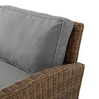 Ensemble de 3 fauteuils pivotants à bascule en osier d'extérieur Bradenton de Crosley