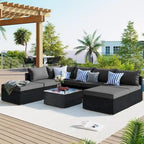 Ensembles de canapés modulaires de 8 pièces pour patio extérieur Leisure Zone