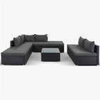 Ensembles de canapés modulaires de 8 pièces pour patio extérieur Leisure Zone