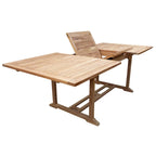 Table d'extérieur rectangulaire extensible en bois de teck San Juan de Seven Seas Teak, 71 à 94 pouces (table uniquement)