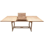 Table d'extérieur rectangulaire extensible en bois de teck San Juan de Seven Seas Teak, 71 à 94 pouces (table uniquement)