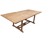Table d'extérieur rectangulaire extensible en bois de teck San Juan de Seven Seas Teak, 71 à 94 pouces (table uniquement)