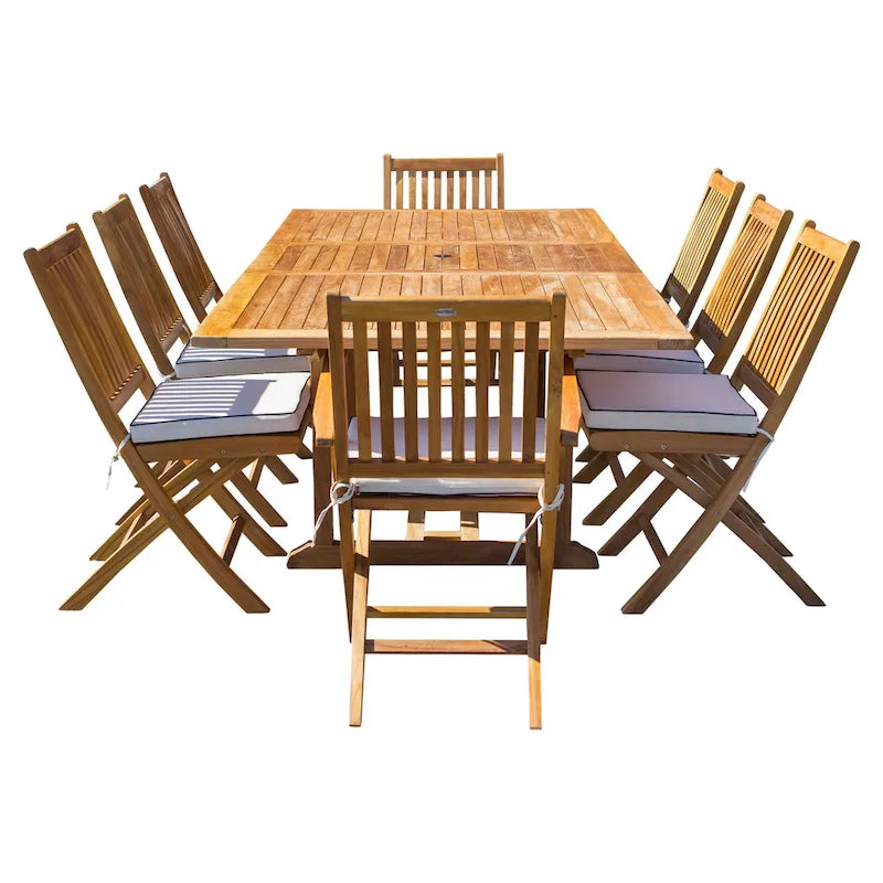 Table d'extérieur rectangulaire extensible en bois de teck San Juan de Seven Seas Teak, 71 à 94 pouces (table uniquement)