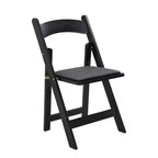 Ensemble de 4 chaises pliantes rembourrées, chaises de salle à manger pliantes avec siège rembourré, chaises d'appoint portables en bois pour salle à manger, restaurant, bureau, événements