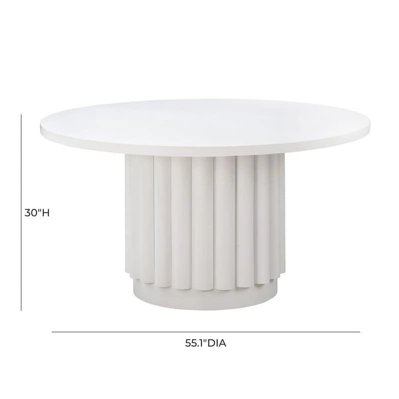 Table à manger ronde Kali 55 blanche