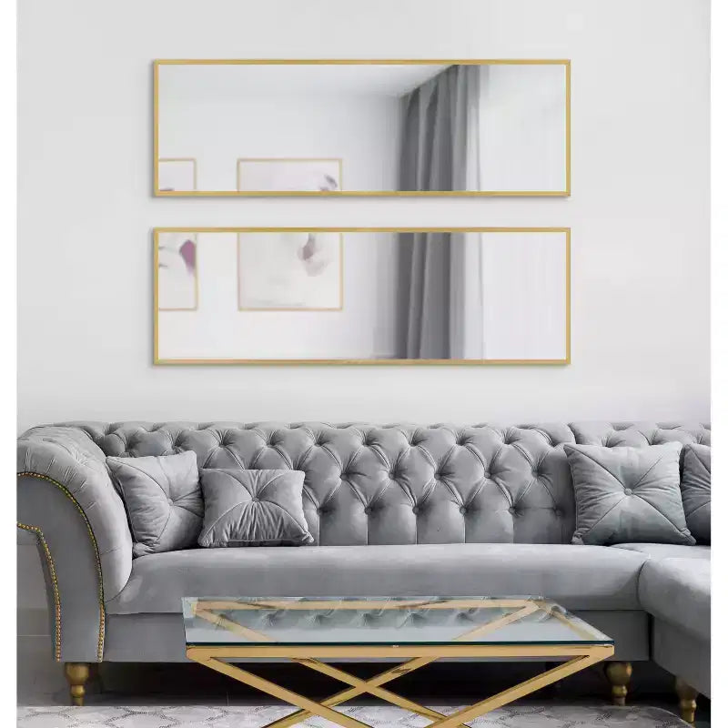 Miroir Mural Décoratif Encadré Travis 16 x 48 - Kate & Laurel All Things Decor