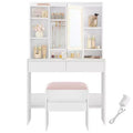 VASAGLE Vanity Desk with Mirror and Light