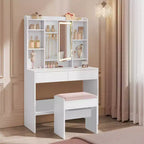 VASAGLE Coiffeuse avec Miroir et Lumière