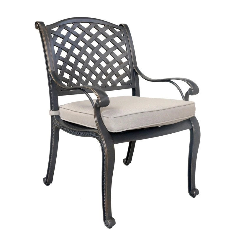 Ensemble de salle à manger rectangulaire Ventura 7 pièces en aluminium moulé avec 6 fauteuils - S/O