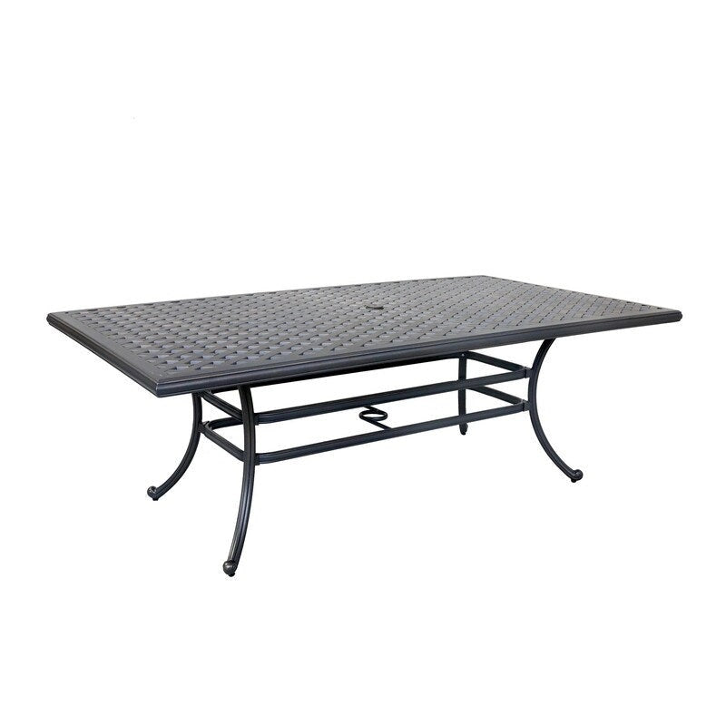 Ensemble de salle à manger rectangulaire Ventura 7 pièces en aluminium moulé avec 6 fauteuils - S/O