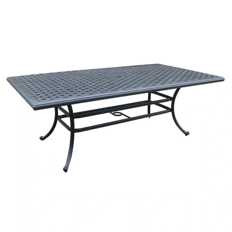 Ensemble de salle à manger rectangulaire Ventura 7 pièces en aluminium moulé avec 6 fauteuils - S/O