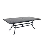 Ensemble de salle à manger rectangulaire Ventura 7 pièces en aluminium moulé avec 6 fauteuils - S/O